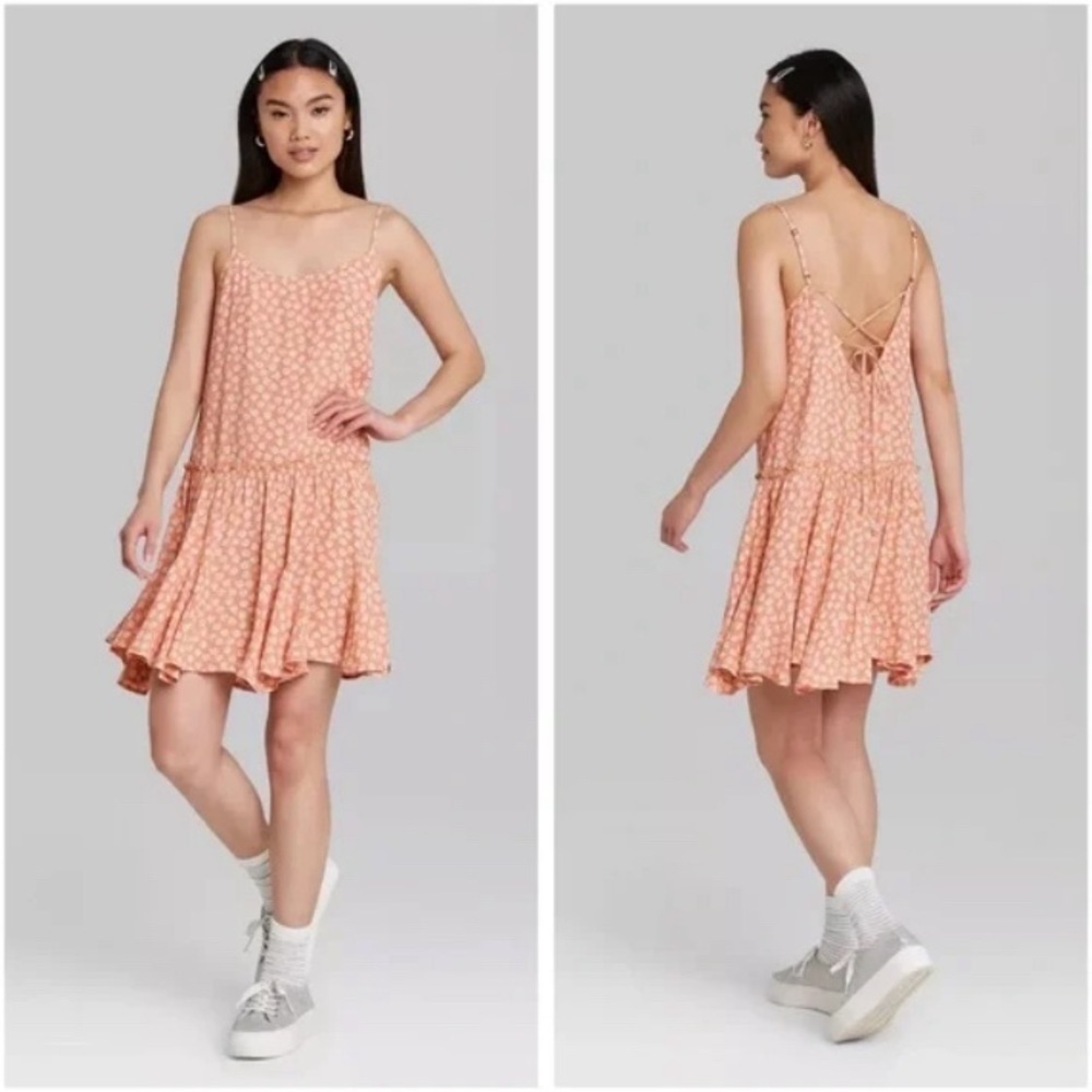 Wild Fable peach floral mini dress size‎ XS